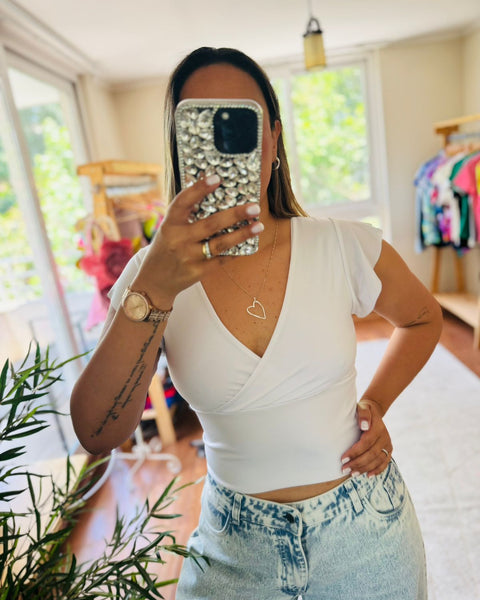 Crop top Mai blanco