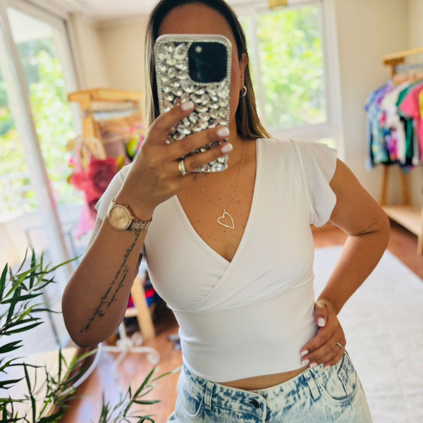 Crop top Mai blanco