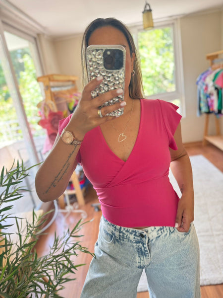 Crop top Mai fucsia