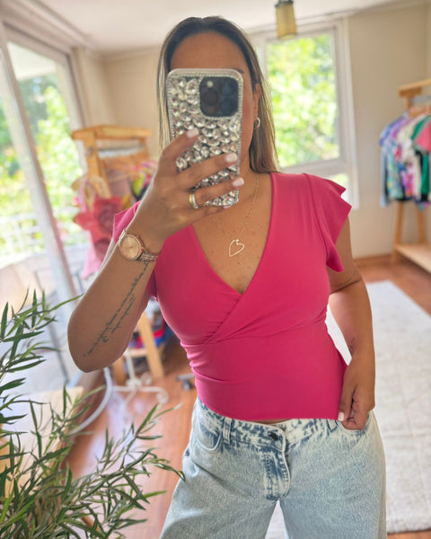 Crop top Mai fucsia