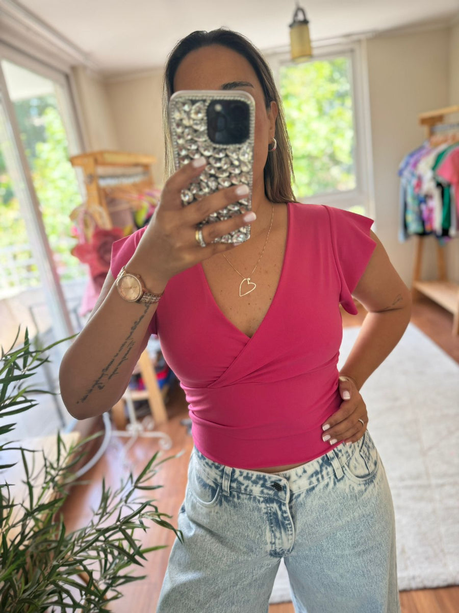 Crop top Mai fucsia