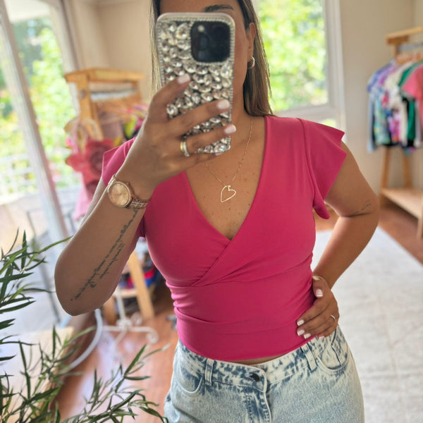 Crop top Mai fucsia