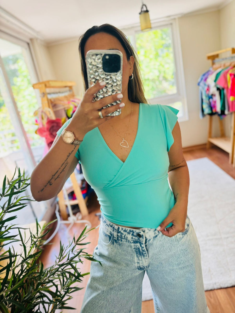 Crop top Mai menta