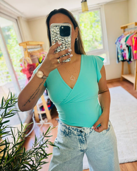 Crop top Mai menta