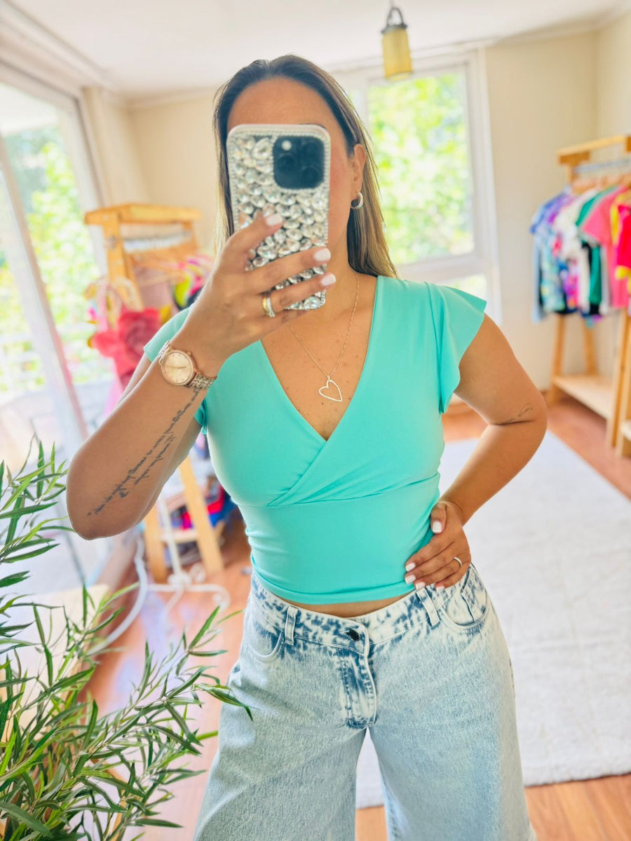 Crop top Mai menta