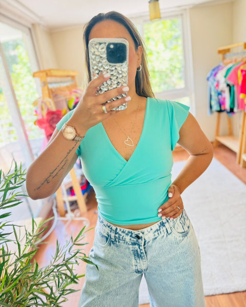 Crop top Mai menta