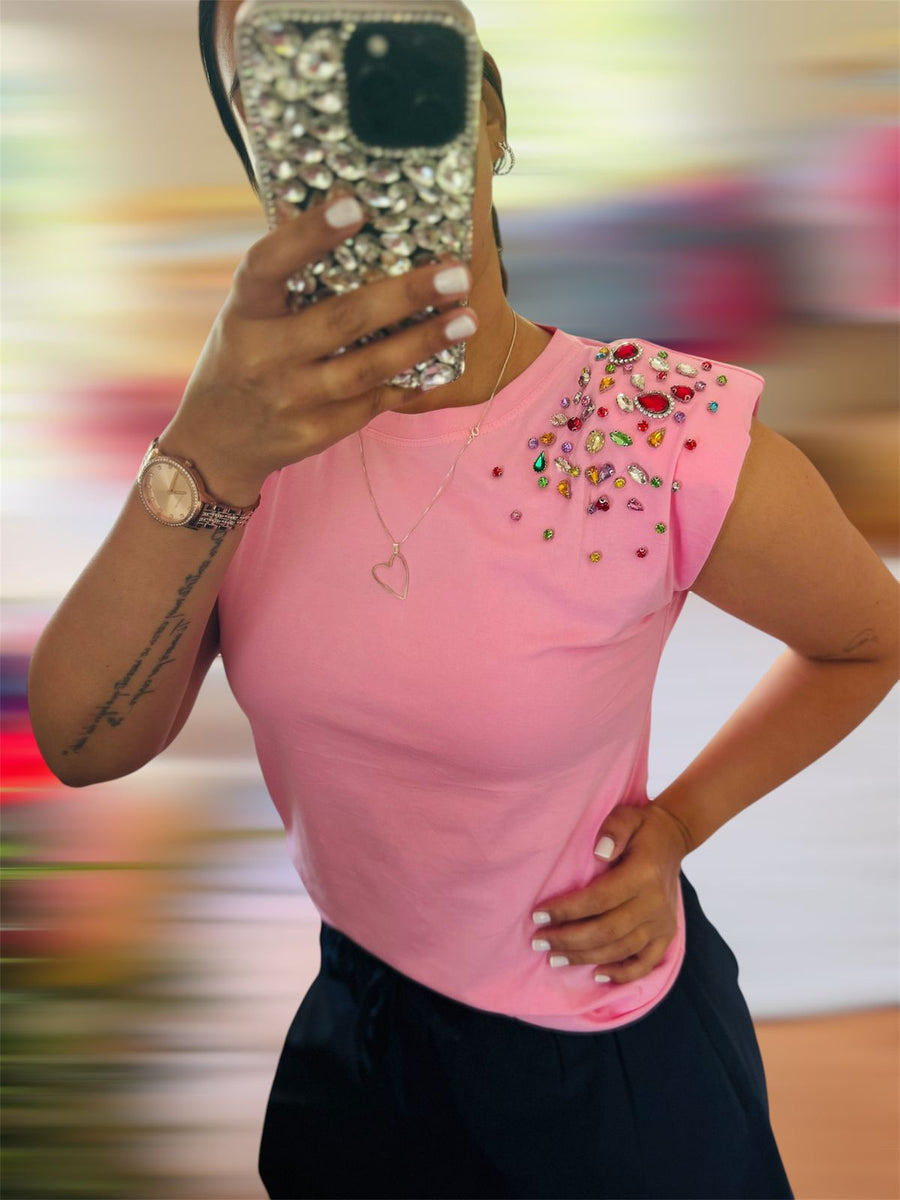 Polera Cristal rosado