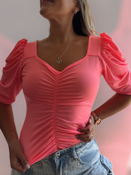 Polera Eva Rosa neón