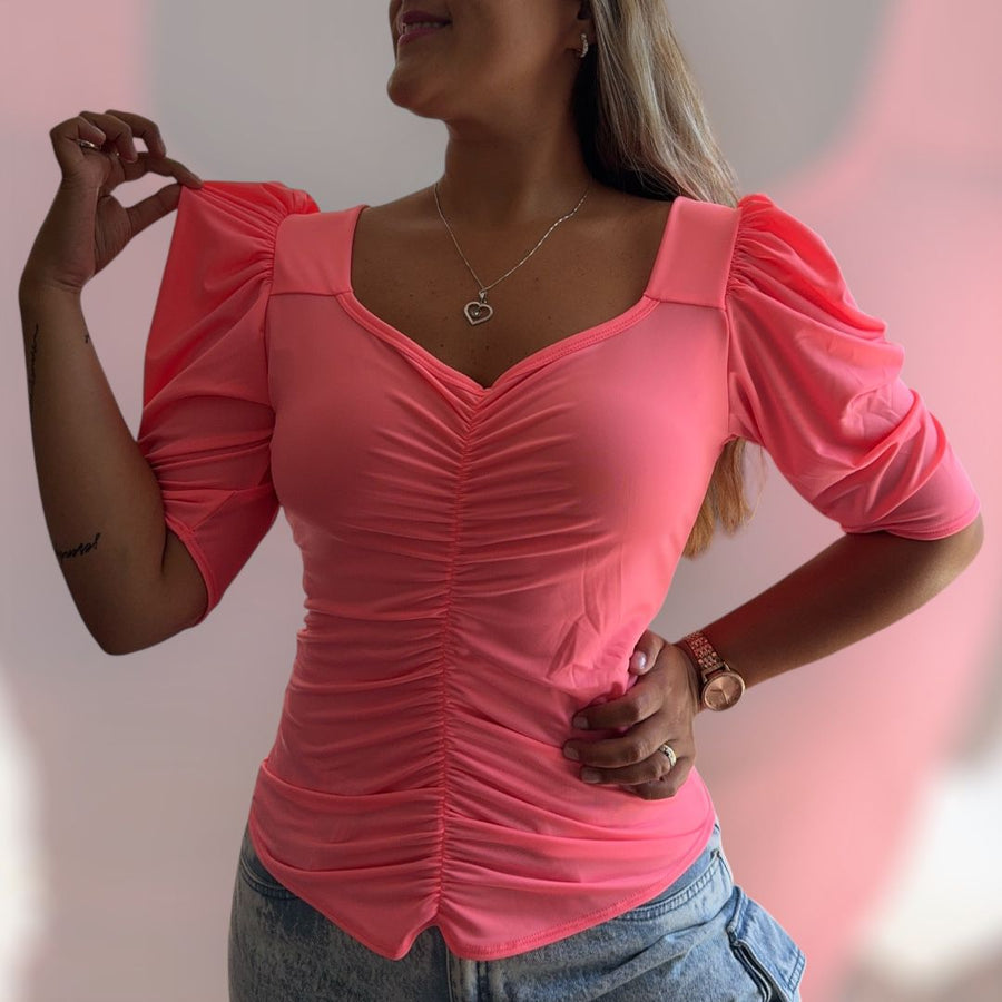 Polera Eva Rosa neón