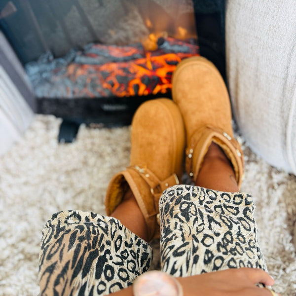 Zapatos Alelí estilo ugg camel